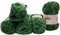 5 x 100 Gramm Himalaya Velvet Micro-Polyester Strickwolle, Babywolle samtig 500 Gramm Wolle (grün 90060)