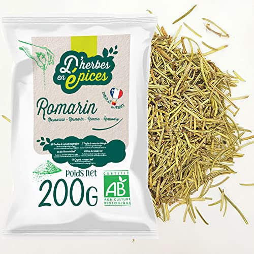 D'HERBES EN EPICES | Rosmarino bio 200g | Tisane sfuse e infusi | Certificato biologico