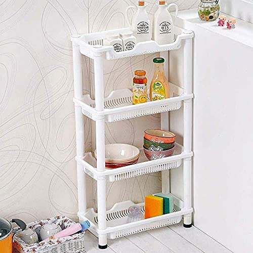 Costello® 4 TIER SHOWER CADDY CORNER RUST PROOF WHITE SHELF KITCHEN BATHROOM STORAGE UNIT FRUIT VEGETABLE ( RECTANGLE )
