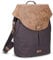 Zwei Damen City-Rucksack Olli O12 Rucksack (7 L) im Retro-Look mit Blumenanhänger im Canvas-Style mit Lederoptik, Hauptfach mit Reißverschluss, gepolstertes Laptopfach, wasserabweisend (night)