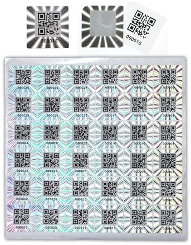 StickersLab 108 Hologramm-Etiketten für Garantie und Sicherheit QR Code