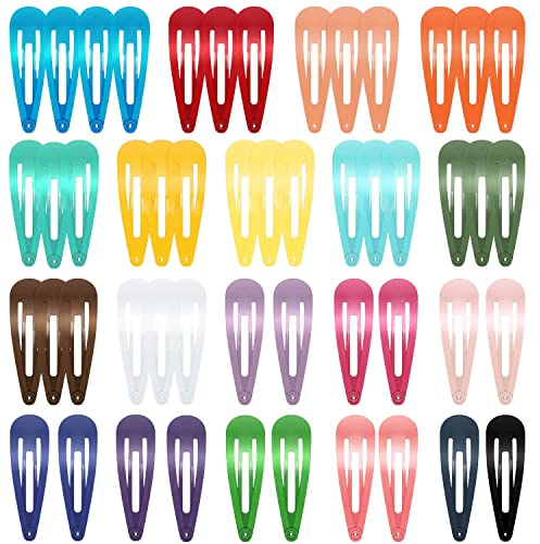 50 Stück Haarspangen Mädchen, 5cm Metall Klein Haarklammer, Mini Haarspangen für Kinder Mädchen Damen(Bunte)