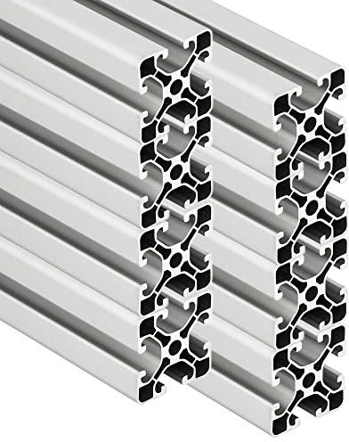 SCHMIDT systemprofile 8 Stück 2000mm Aluminium Profil 40x40mm Nut 8 Strebenprofil eloxiert 4040 Aluprofil Konstruktionsprofil 2m