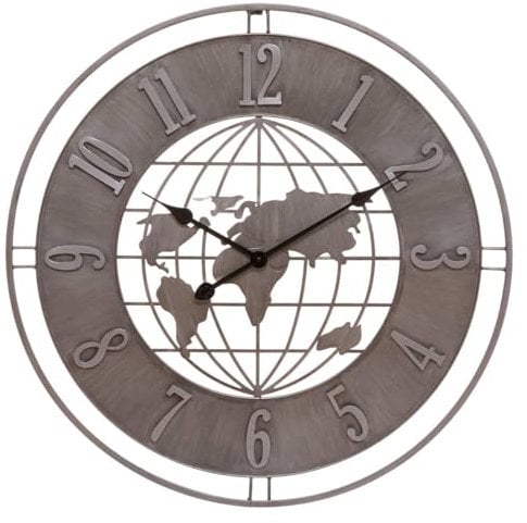 Atmosphera ISAC Uhr, Grau, Metall, D68 cm