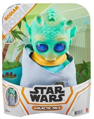 Star Wars Galactic Pals - 11 Hard Plush w/ Carrying Satchel - Soft Cuddly Toy (Rodian)