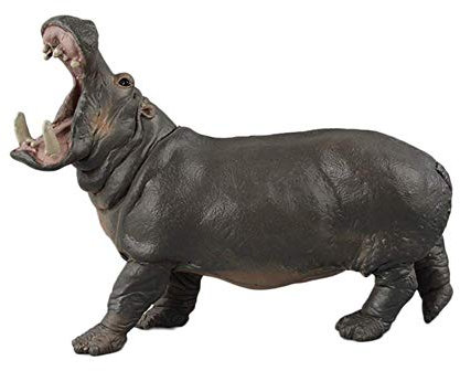 JYCCH Gartendekoration Statue Hippo Skulptur Gartenstatue im Freien Heimdekoration Modellsammlung Ornamente Kinderspielzeug Geschenke 15,5 x 5 x 11 cm