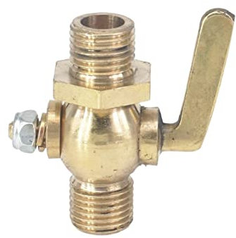Brass Drain Petcock Shut Off Valve 1/4 BSP Male Threaded For Fuel Gas Oil Air