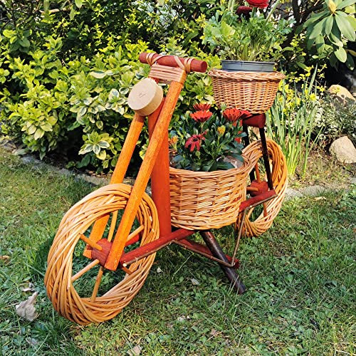 Deko-Fahrrad, Motorrad aus Korbgeflecht, Rattan, Weide - 70 x 45 x 28cm