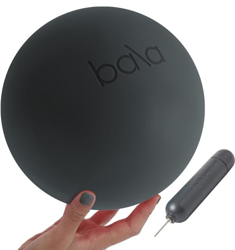 Bala Nicht gewichteter Gymnastikball, 20 cm Yogaball für Barre, Dehnung, Kraft und Core Training, kleiner Pilatesball als Trainingszubehör mit Minipumpe für Homegym und Fitnessroutinen, 100 % PVC