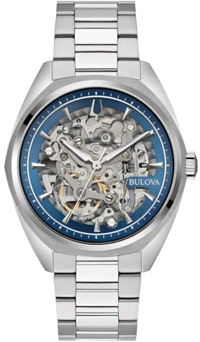 Bulova Herren Analog Quarz Uhr mit Edelstahl Armband 96A292