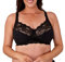 Women's Total Support Non Wired Lace Full Cup Non Padded Soft Cup Bra (Black, 40H)