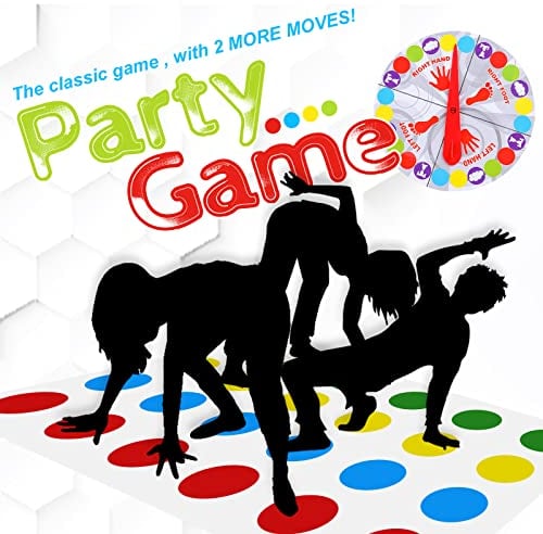 OSDUE Twister Spiel, Partyspiele, Twisting Spiele,Teamspiel, Lustige Spiele mit Spielmattefür die Familie Interaktion (Bodenspiele)