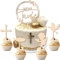 5 Stk Tortendeko Zur Kommunion Cake Topper,Taufe Holz Cake Topper,Meine Kommunion Torten Topper Taufe Tortendeko Zur Erstkommunion für Konfirmation Deko Junge Mädchen (E)