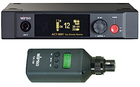 Mipro ACT-5801 - Ricevitore digitale a 1 canale, 5,8 GHz + trasmettitore TA-58 per microfono