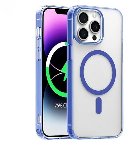 S.Dawezo Cover per iPhone 11 Pro, Compatibile con MagSafe, Custodia Traslucida Resistente, Protezione Antiurto di Livello Militare, Opaco Magnetica Case per iPhone 11 Pro, Blu