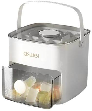 Ice Cube Tray with Lid and Bin, Ice Maker Tray with Storage Box, Ice Cube Trays with Bin, Ice Cube Tray with Lid and Bin Convenient Ice Maker Tray with Storage Solution
