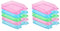 ACAN Tradineur - Pack de 10 bandejas de Oficina apilables, plástico Transparente, Organizador Documentos A4, revistas, folletos, Escritorio, Fabricado en España (Color Surtido - 35 x 26 x 6,5 cm)