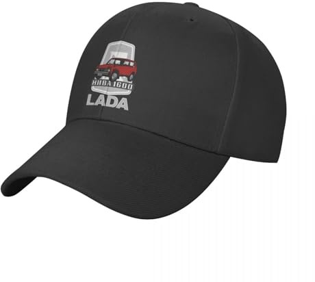 CIZIEOE Baseballmütze Basecap Lada Niva 1600 Logo (rot auf schwarz) Baseball Cap Wild Ball Hat Schaumstoff Party Hut Damen Golf Wear Herren