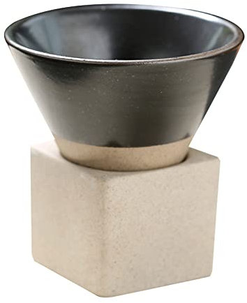 Tasses à café en poterie avec base 100 ml en porcelaine conique pour latte, thé, cuisine, articles ménagers