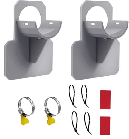 Xinyan Juego de 2 Soportes para Tuberías de Piscina, Accesorios para Piscinas Elevadas, Accesorios para Piscinas, Mangueras para Piscinas Elevadas, Color Gris