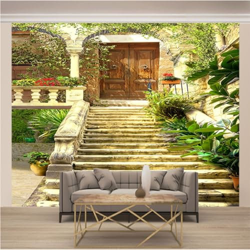 WYXWZ Papier Peint Panoramique Trompe l'oeil 3d Chambre Adulte Enfants Art Papier Peint Intissé Mural Moderne Toison Salon Chambre à Coucherr Salle L 200cm x 140cm (Largeur x Hauteur) Escalier