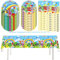 Poraceous Set di Stoviglie per Feste di Compleanno, 41 Pezzi Stoviglie per Feste di Compleanno, Party Decorazioni Set Include, Piatti, Tovaglioli Carta e Tovaglia per Compleanno Bambini Stoviglie