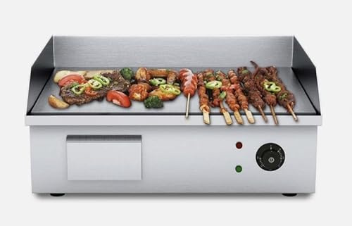 Commercial Electric Griddle 3kW – Catering Hot plate Smooth Surface, 540x400x200mm Stainless Steel
