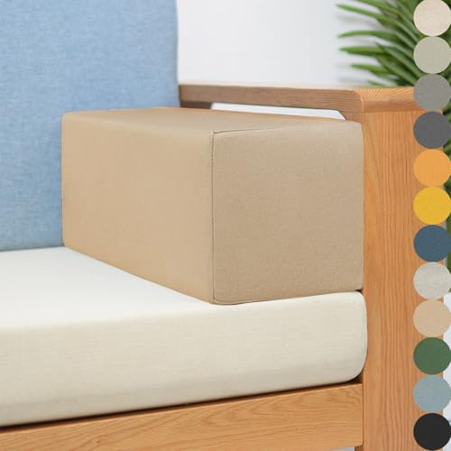 Kimgull Lendenwirbelkissen RüCkenkissen 50x20x20cm 45D Schwamm Technischer Samt Armlehnenkissen LendenwirbelstüTze FüR Bett Sofa TaillenstüTze Armlehnen RüCkenstü Tzkissen Farbe Nr.2 Braun
