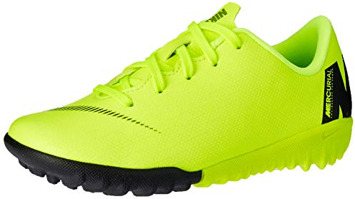Nike Jr. Mercurialx Vapor Xii Academy Turf, Unisex Kid's Footbal Shoes, Black (Volt/Black 701), 13 Child UK (31.5 EU)