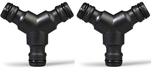 Topways® 2x Y-Stück: Verbindungsstück zur Schlauchabzweigung, Schlauchteiler Plastisch Hose Splitter (3 Way) Abzweig Verbinder Verbindungsstück zur Schlauchabzweigung,Anschluss im Schlauchverlauf