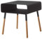 Yamazaki 4230 PLAIN Niedriger Beistelltisch, schwarz, Stahl/Holz, Minimalistisches Design, 35 x 35 x 35 cm (LxBxH)