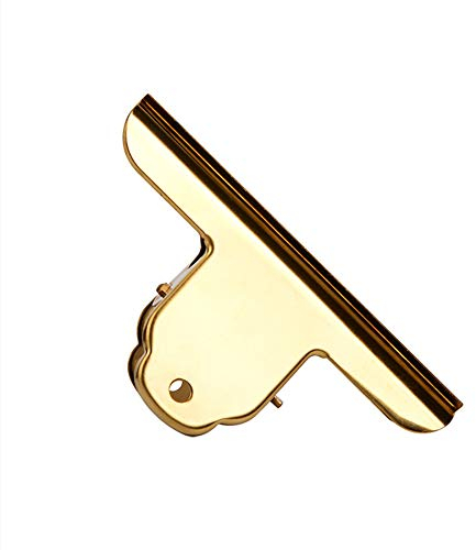 6 Stück Gold Edelstahl Bulldog Papierklammern, große Binder Clips Klemme für Zeichentafel, Malen, Bilder und Büro 103 mm gold
