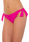 Aquarti Slip Costume Donna con Lacci Laterali – Slip Bikini Donna Vita Bassa in Tinta Unita, Rosa, 44