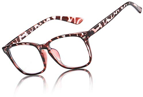 DUCO Blaulichtfilter Brille Damen Herren Ohne Stärke Brille für PC/TV/Gaming/Handy mit UV-Schutz Blaufilter Brille 5201