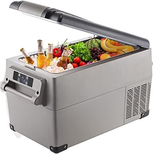 VEVOR Frigorifero portatile Frigorifero per Auto 220V/12V Congelatore Portatile per Auto -20℃-20 ℃ Mini Frigorifero da Campeggio con Schermo LCD Controllo APP Frigo per Auto Camion Barca Camper (35L)