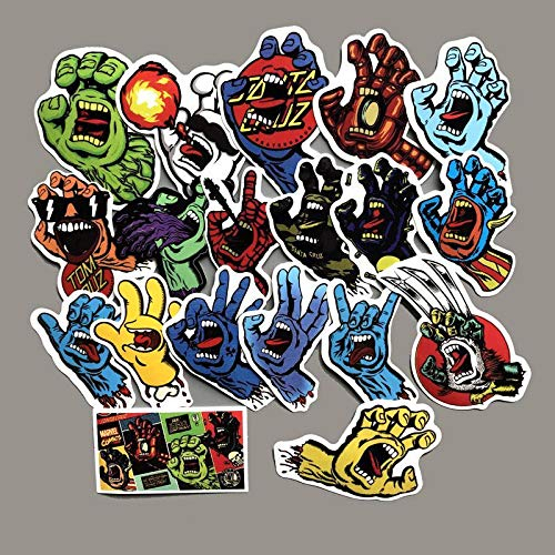 19 Stück/Lot Santa Cruz Horror Hand Graffiti Terror Aufkleber Scrapbooking Motorrad Gepäck Gitarre Skateboard wasserdichte Aufkleber