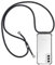 CHIMUCO Halskette für Samsung Galaxy S21 FE, Schutzhülle mit Kordel, ultradünn, transparent, Silikongel, weich, TPU, stoßfest, Lanyard Case – Schwarz