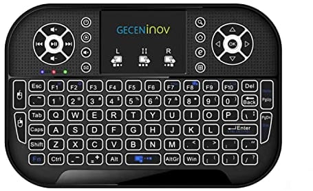 Mini Wireless Keyboard with Touchpad, 2.4Ghz and Bluetooth Remote Control Keyboard with Rechargeable Battery, Small Handheld Keyboard Compatible with Android TV Box, Smart TV, PC, Laptop, Windows
