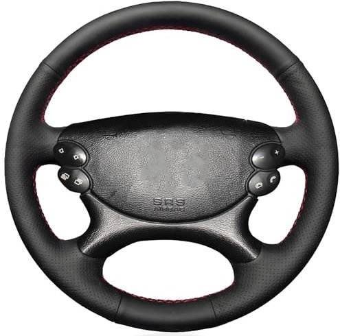 Shining wheat Lenkradbezug Kunstleder schwarz für Mercedes Benz E-Klasse W211/ CLK-Klasse C209/CLS-Klasse C219/G-Klasse W463/SL-Klasse R230