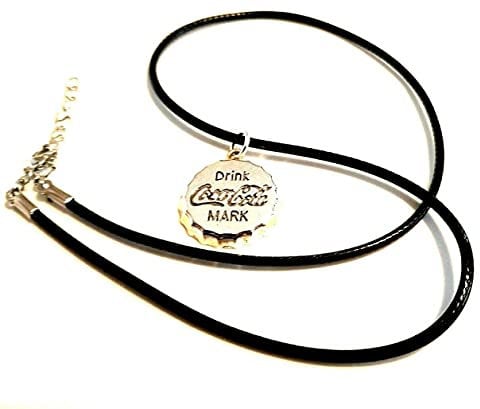 Retro Cola Top Lid Necklace on an Adjustable Waxed Cord 44cm to 49cm Drinks Hippy Coke Lover Gift