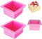 LATRAT 3 stampi per torte in silicone quadrato per sapone, grande cubo quadrato in silicone resina pressofusione gioielli strumenti per la creazione di gioielli