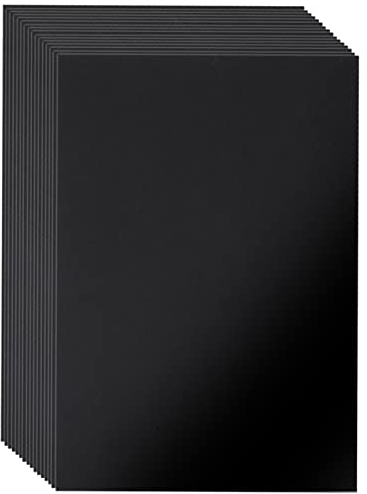 50 Blatt Tonpapier Schwarz A4, 250g/m² Tonkarton Schwarzes Papier Bastelkarton Fotokarton Bastelpapier Schwarz Scherenschnittpapier für Malen Papierschnitte Kartenherstellung