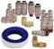 19pcs 1/4 Bsp Air Line Connectors Euro Style Hose Compressor Fittings, Air Compressor Fittings, for Pneumatic Tools, AirPipes Bag