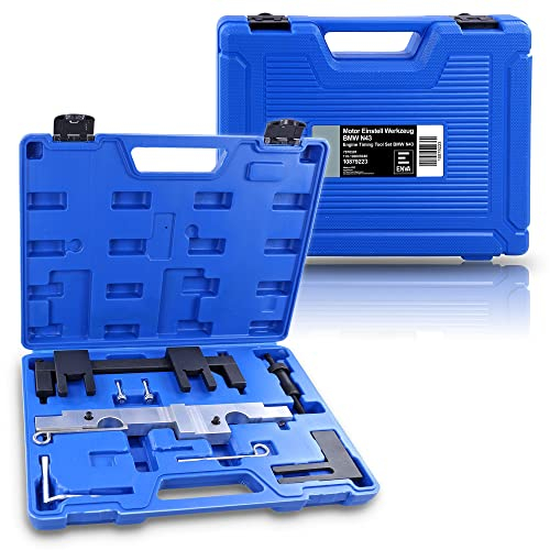 ENVA Motor Einstellwerkzeug Satz für BMW N43 Motoren präzise Steuerkettenarbeiten inkl. Nockenwellenversteller Werkzeug und Arretierwerkzeug BMW Spezialwerkzeug