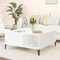 Puraday Couchtisch Weiß 80x80x36,5 cm - Holzwerkstoff Beistelltisch für Sofa und Wohnzimmer - Industrial Quadratisch Holz Möbel