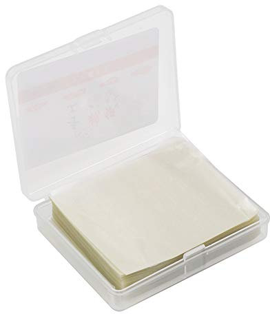 CHEOTIME Essbares Klebriges Reispapier, 500 Blatt Klebriges Nougatpapier Essbares, Verpackungspapier Glutinöses Reispapier für Die Dekoration von Süßigkeiten und Schokolade