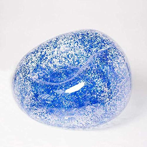 SilteD Transparentes, glänzendes aufblasbares Sofa, fauler Sitzsack, Luft, Outdoor, Camping, zusammenklappbar, tragbar, Strandbett, Liegestuhl, Hocker, Couch, Puff (Farbe: Weiß-Stil)