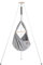 SCHMUSEWOLKE Federwiege Bio Grey - mit Tipi weiß - Hängematte für Babys und Kleinkinder ab Geburt bis 3 Jahre - Bio-Baumwolle - Mit Schafwollmatratze