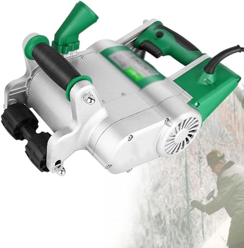 URJWAN Rozadora De Pared EléCtrica De 1100w, MáQuina Ranuradora De HormigóN, MáQuina Ranuradora De Pared Profesional Sin Polvo, Rozadora De Pared, DiseñO Colgante, Ancho Ajustable,35mm
