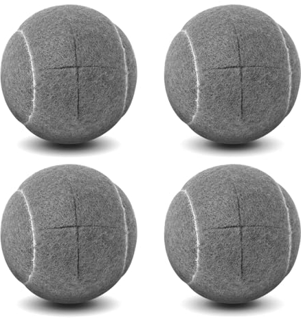 ANCKNE Walker Tennisbälle, vorgeschnittene Tennisbälle für Spaziergänger, 4 Stück, universelle vorgeschnittene Gleitbälle, strapazierfähig, langlebig, Filzgleiter für Möbelbeine und Bodenschutz (grau)